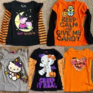 Halloween themed little girls t-shirts.